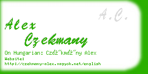 alex czekmany business card